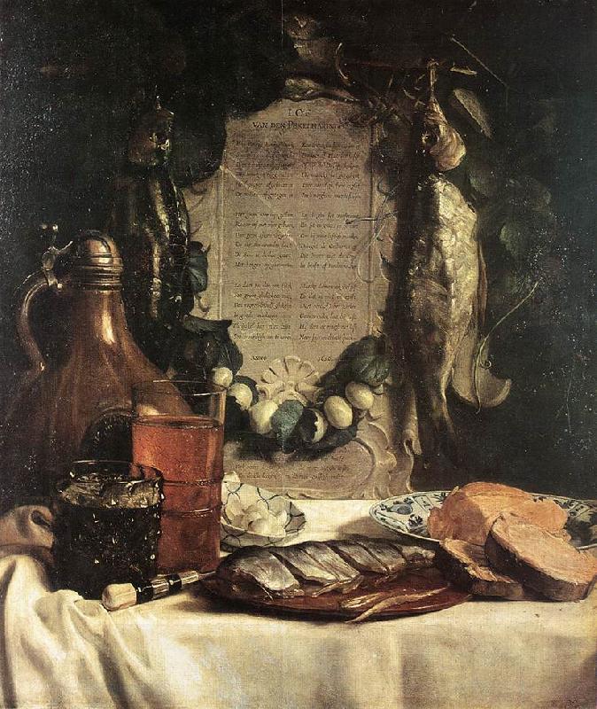 BRAY, Joseph de Still-life in Praise of the Pickled Herring df oil painting picture